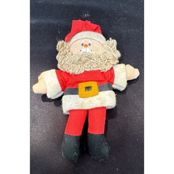 Vintage Mr. Santa Hallmark Cloth Fabric Stuffed 6" Christmas Ornament 6076 -C8 - Picture 2 of 8